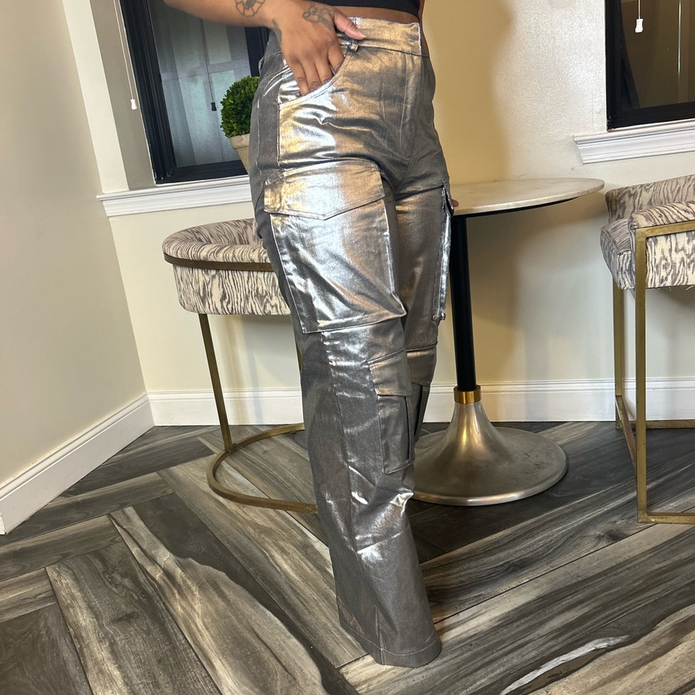 brand new silver pants